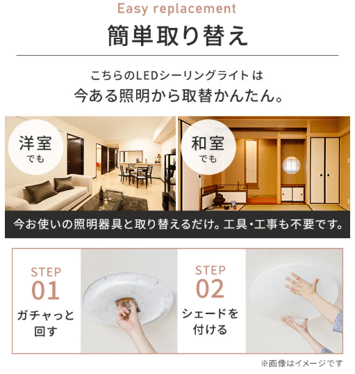 簡単取り替え
